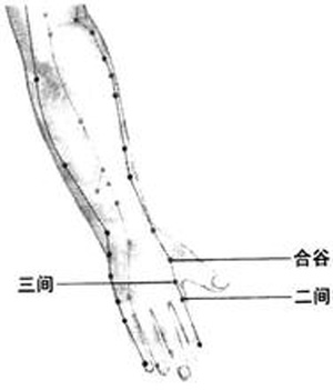 三間穴→治牙痛、腹脹