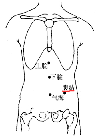 腹結(jié)穴→治腹痛、痢疾