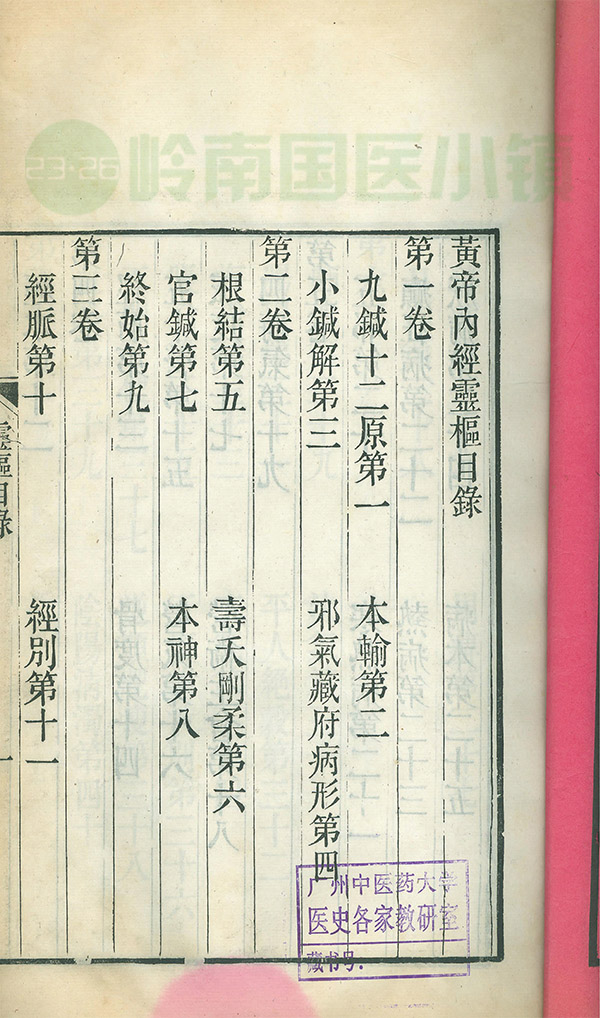 《黃帝內(nèi)經(jīng)·靈樞》書影