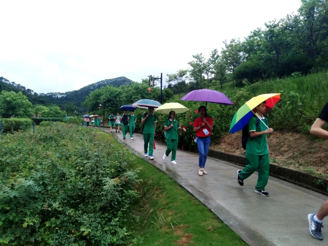 同學們在國醫(yī)園和百草園參觀、學習