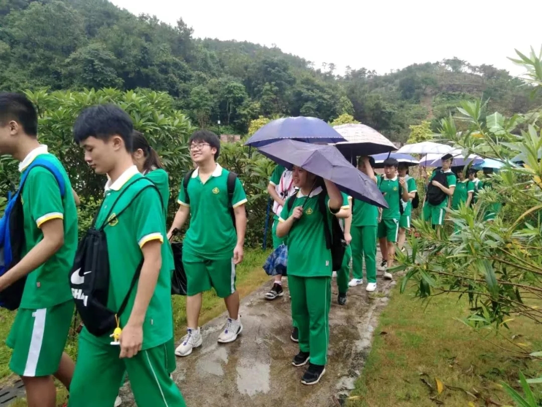 同學們在國醫(yī)園和百草園參觀、學習